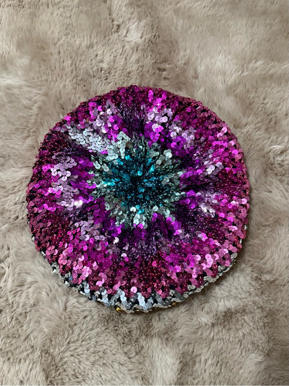 Vintage Sequin Beret Hat
